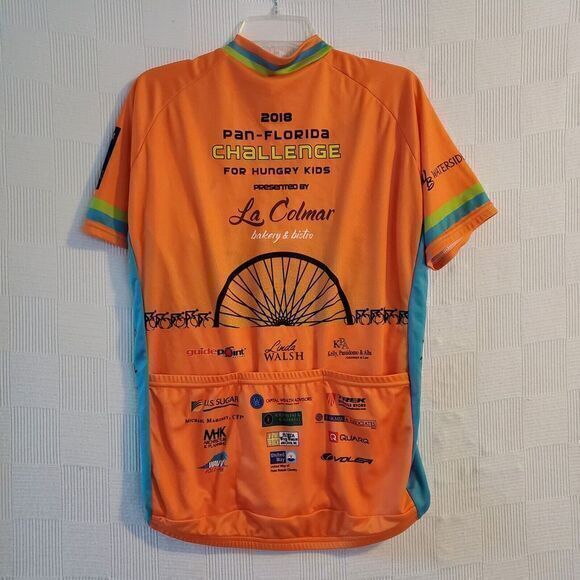 Voler Cycling Jersey Men's Large  Orange Full‎ Zipper - Picture 9 of 11